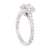 14ct White Gold 0.81ct Princess Cut Diamond Cluster Ring
