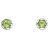 925 Sterling Silver Peridot Stud Earrings