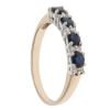 9ct Yellow Gold 0.10ct Diamond and Sapphire Fancy Ring