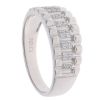 Silver Cubic Zirconia Watch Strap Style Ring By Icesia Gents