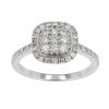 9ct White Gold Diamond Cluster Ring by Anya Belle