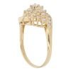 18ct Yellow Gold 0.65ct Diamond Cluster Ring