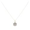 9ct Yellow Gold 0.50ct Diamond Flower Cluster Pendant And Chain 18"