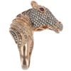 18ct Rose Gold 4.50ct Brilliant Cut Diamond And Ruby Horse Ring