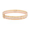 18ct Yellow, White And Rose Gold Patterned Bangle
