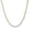 18ct Yellow And White Gold Diamond Cut Curb Chain 20"