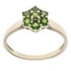 9ct Yellow Gold Diopside Cluster Ring