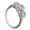18ct White Gold 0.75ct Triple Daisy Cluster Ring