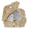 9ct Yellow Gold Cubic Zirconia Saddle Ring