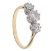 18ct Yellow Gold 1.35ct Brilliant Cut Diamond Trilogy Ring