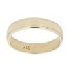 9ct Yellow Gold Striped Wedding Band 3.9mm
