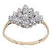 9ct Yellow Gold Cubic Zirconia Cluster Ring
