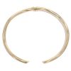 9ct Yellow And White Gold Three Row Bangle