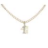 9ct Yellow Gold Cubic Zirconia No.1 Mum Pendant and Curb Chain 22"