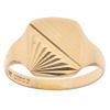 9ct Yellow Gold Patterned Square Signet Ring
