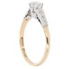 18ct Yellow Gold And Platinum 0.50ct Brilliant Cut Diamond Solitaire Ring