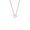Rose Gold Plated Sterling Silver Cubic Zirconia Tiny Heart Pendant