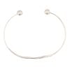 Silver Heart Torque Bangle by Icesia