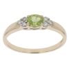 9ct Yellow Gold 0.10ct Diamond and Peridot Dress Ring