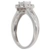 9ct White Gold 0.45ct Princess and Brilliant Cut Diamond Cluster Ring