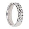 9ct White Gold 1.35ct Diamond Two Row Eternity Ring