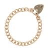 9ct Yellow Gold Heart Charm Bracelet 7"