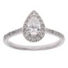 9ct White Gold 0.50ct Pear And Brilliant Cut Diamond Cluster Ring