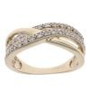 9ct Yellow Gold 0.15ct Diamond Crossover Ring