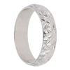 9ct White Gold Diamond Cut Wedding Band 4.8mm