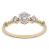 18ct Yellow Gold 0.50ct Brilliant Cut Diamond Trilogy Ring