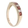 9ct Yellow Gold Cubic Zirconia and Garnet Eternity Ring