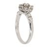 Platinum 1.00ct Brilliant Cut Diamond Cluster Ring