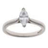 Platinum 0.45ct Marquise Cut Diamond Solitaire Ring