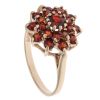 9ct Yellow Gold Garnet Cluster Ring