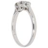 18ct White Gold 0.25ct Tinted Brilliant Cut Diamond Trilogy Ring