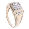 9ct Yellow and White Gold 0.15ct Diamond Signet Ring