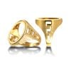 9ct Yellow Gold Octagonal ID Full Sovereign Ring Mount