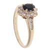 9ct Yellow Gold 0.25ct Diamond and Sapphire Cluster Ring