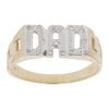 9ct Yellow Gold Cubic Zirconia 'DAD' Ring