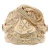 9ct Yellow Gold Patterned Saddle Ring