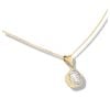 9ct Yellow Gold Cubic Zirconia Pendant And 16" Chain