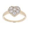 9ct Yellow Gold Cubic Zirconia Heart Cluster Ring