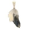 9ct Yellow Gold Cubic Zirconia Eagle Wing Pendant