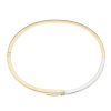 18ct Yellow And White Gold 0.30ct Princess Cut Diamond Bangle