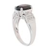 9ct White Gold Cubic Zirconia and Garnet Fancy Ring
