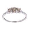 9ct White Gold 0.50ct Champagne Diamond Trilogy Ring