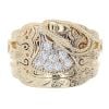 9ct Yellow Gold Cubic Zirconia Saddle Ring