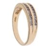 9ct Yellow Gold 0.25ct Brilliant Cut Diamond Two Row Ring