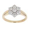 18ct Yellow Gold 0.90ct Brilliant Cut Diamond Cluster Ring