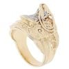 9ct Yellow Gold Cubic Zirconia Saddle Ring